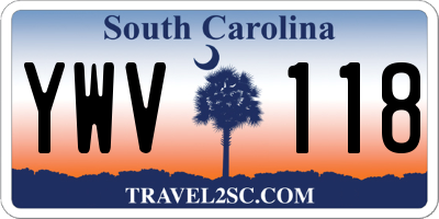 SC license plate YWV118