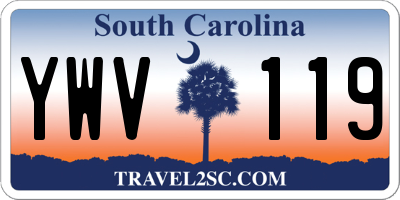 SC license plate YWV119
