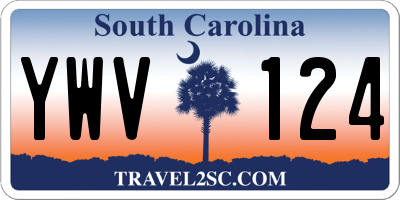 SC license plate YWV124