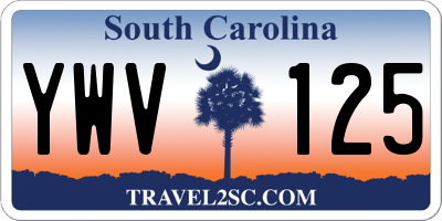 SC license plate YWV125
