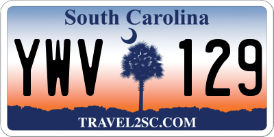 SC license plate YWV129