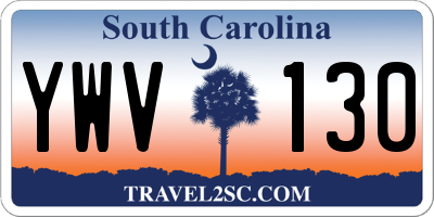 SC license plate YWV130