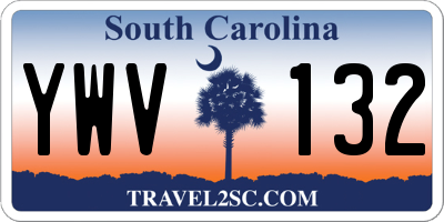 SC license plate YWV132