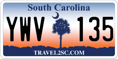 SC license plate YWV135