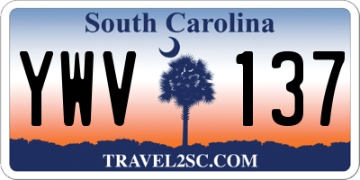 SC license plate YWV137