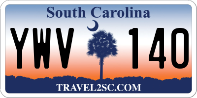 SC license plate YWV140