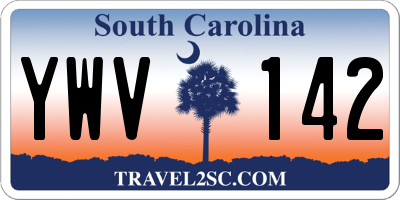 SC license plate YWV142