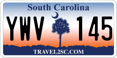SC license plate YWV145