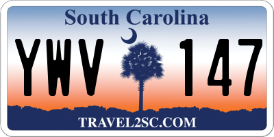SC license plate YWV147