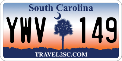 SC license plate YWV149