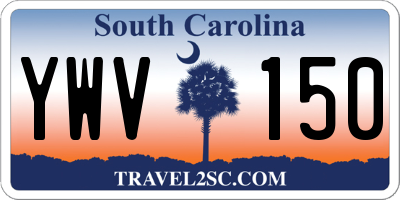 SC license plate YWV150