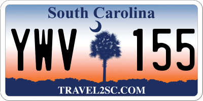 SC license plate YWV155