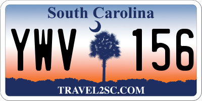 SC license plate YWV156