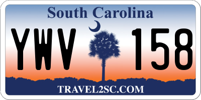 SC license plate YWV158