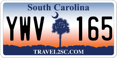 SC license plate YWV165