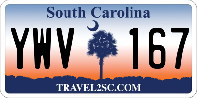 SC license plate YWV167