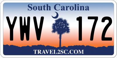 SC license plate YWV172