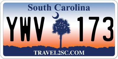 SC license plate YWV173