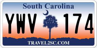 SC license plate YWV174