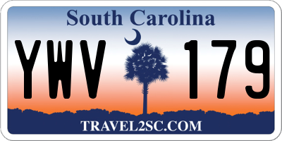 SC license plate YWV179