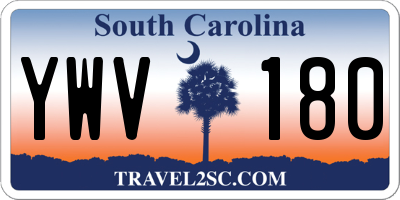 SC license plate YWV180