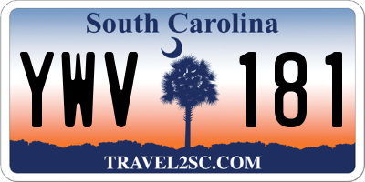 SC license plate YWV181