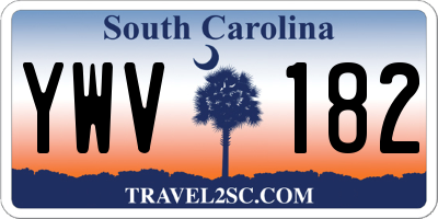 SC license plate YWV182