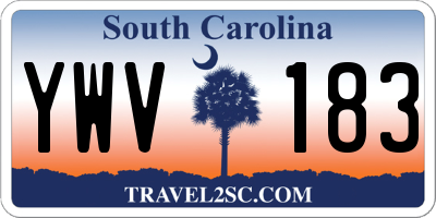 SC license plate YWV183