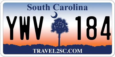SC license plate YWV184
