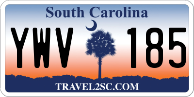 SC license plate YWV185