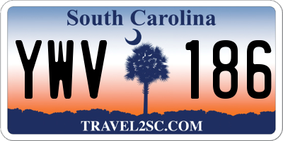 SC license plate YWV186