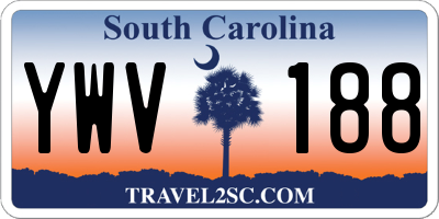 SC license plate YWV188