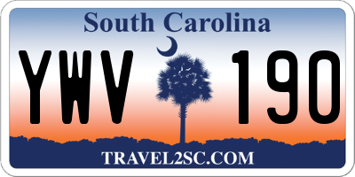SC license plate YWV190