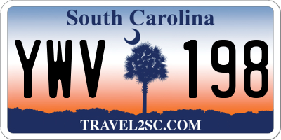 SC license plate YWV198