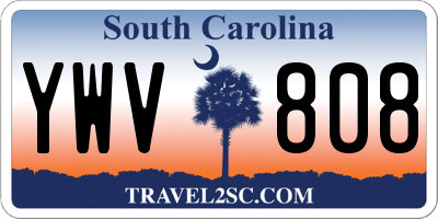SC license plate YWV808