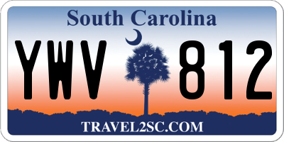 SC license plate YWV812