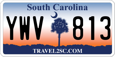SC license plate YWV813