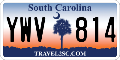 SC license plate YWV814