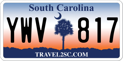 SC license plate YWV817