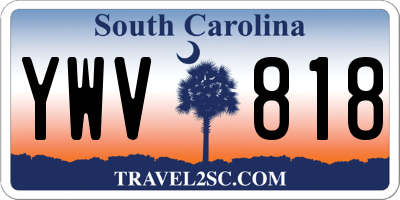 SC license plate YWV818