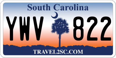 SC license plate YWV822