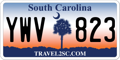 SC license plate YWV823