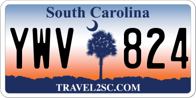 SC license plate YWV824