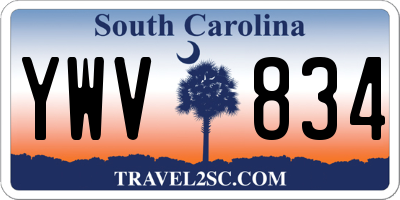 SC license plate YWV834