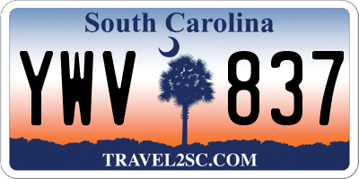 SC license plate YWV837
