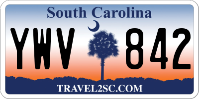 SC license plate YWV842