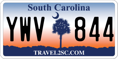 SC license plate YWV844
