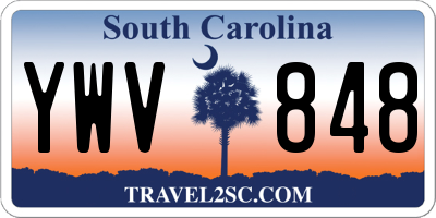 SC license plate YWV848