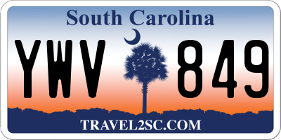 SC license plate YWV849