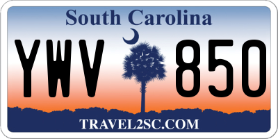 SC license plate YWV850